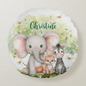 Individuelle Name Jungle Animals Dragonfly Rundes Kissen (Vorderseite)