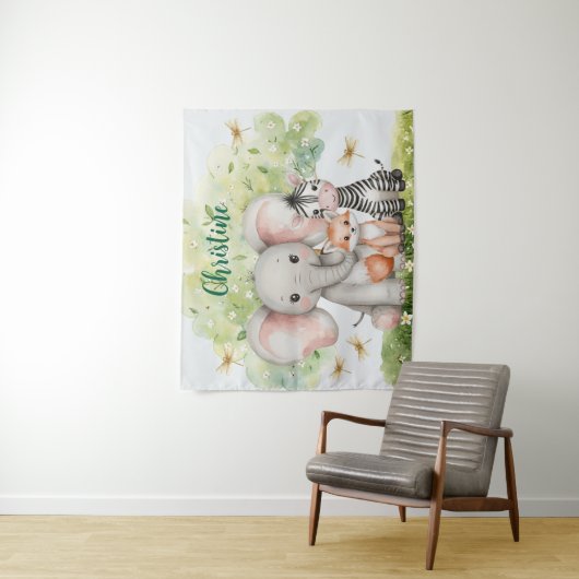 Individuelle Name Jungle Animals Dragonfly Wandteppich (Beispiel)