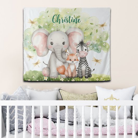 Individuelle Name Jungle Animals Dragonfly Wandteppich