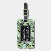 individuelle Name Jungle Floral Pattern Gepäckanhänger (Vorderseite vertikal)