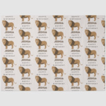 Individuelle Name Jungle Lion Animal Geburtstag