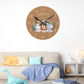 Individuelle Name Jungle Safari Runde Uhr