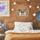 Individuelle Name Jungle Safari Runde Uhr