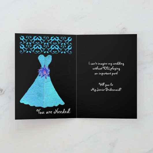 (Individuelle Name) Junior Bridesmaid Einladen LIL Einladung (Innenseite)