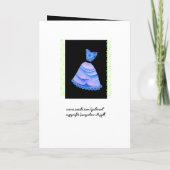 INDIVIDUELLE NAME Junior Bridesmaid Invite BLUE Go Einladung (Rückseite)