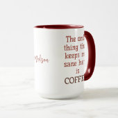 Individuelle Name Kaffee Sanity Tasse (VorderseiteRechts)