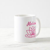 Individuelle Name Kaffeemaschine Tasse mit Rosa Lo (VorderseiteRechts)