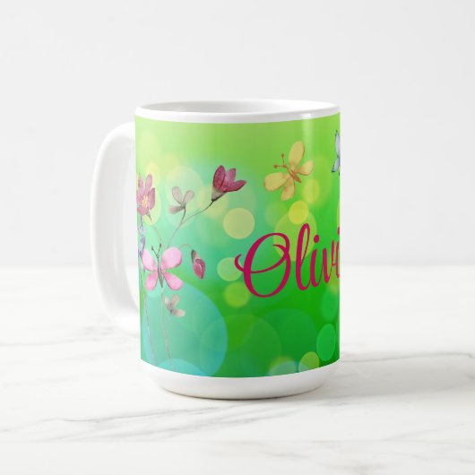 Individuelle Name Kaffeetasse (Vorderseite Links)