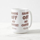 Individuelle Name-Kaffeewarnung Kaffeetasse (VorderseiteRechts)