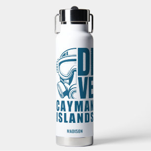 Individuelle Name Kaimaninseln Tauchen Trinkflasche