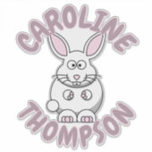 Individuelle Name Kaninchenfarm Aufkleber (Vorderseite)