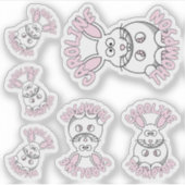 Individuelle Name Kaninchenfarm Aufkleber (Vorderseite)