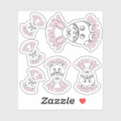 Individuelle Name Kaninchenfarm Aufkleber (Blatt)