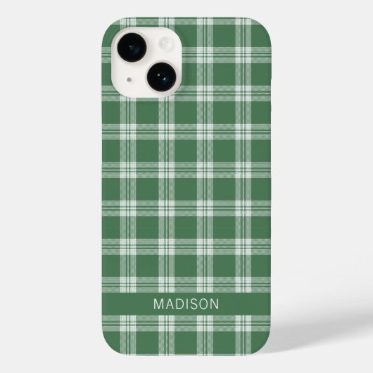 Individuelle Name Kariert / Tartan Muster Case-Mate iPhone Hülle (Rückseite)