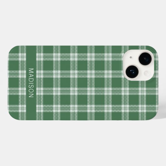 Individuelle Name Kariert / Tartan Muster Case-Mate iPhone Hülle (Rückseite (Horizontal))
