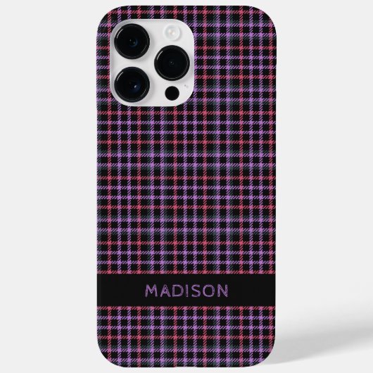 Individuelle Name Kariert / Tartan Muster Case-Mate iPhone Hülle (Rückseite)