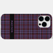 Individuelle Name Kariert / Tartan Muster Case-Mate iPhone Hülle (Rückseite (Horizontal))
