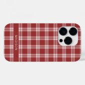 Individuelle Name Kariert / Tartan Muster Case-Mate iPhone Hülle (Rückseite (Horizontal))