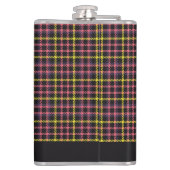 Individuelle Name Kariert / Tartan Muster Flachmann (Rückseite)