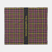 Individuelle Name Kariert / Tartan Muster Fleecedecke (Vorderseite (Horizontal))