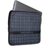 Individuelle Name Kariert / Tartan Muster Laptopschutzhülle (Vorne Rechts)