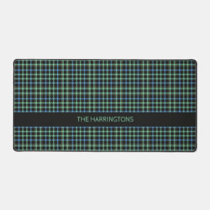Individuelle Name Kariert / Tartan Muster Schreibtischunterlage