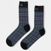 Individuelle Name Kariert / Tartan Muster Socken (Linkes Detail)
