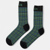 Individuelle Name Kariert / Tartan Muster Socken (Linkes Detail)