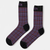 Individuelle Name Kariert / Tartan Muster Socken (Linkes Detail)