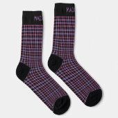 Individuelle Name Kariert / Tartan Muster Socken (Rechts)