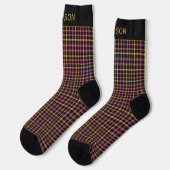 Individuelle Name Kariert / Tartan Muster Socken (Linkes Detail)