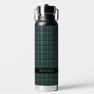 Individuelle Name Kariert / Tartan Muster Trinkflasche