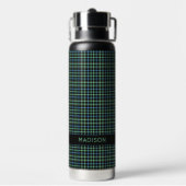 Individuelle Name Kariert / Tartan Muster Trinkflasche (Hinten)