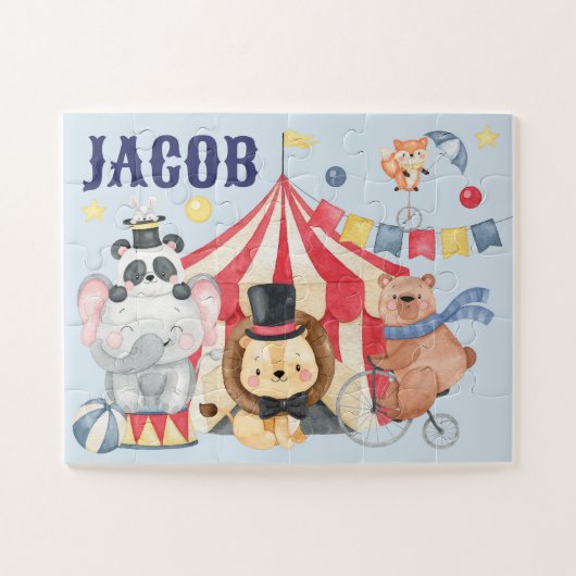 Individuelle Name-Karneval-Puzzle, Zirkus Puzzle (Horizontal)