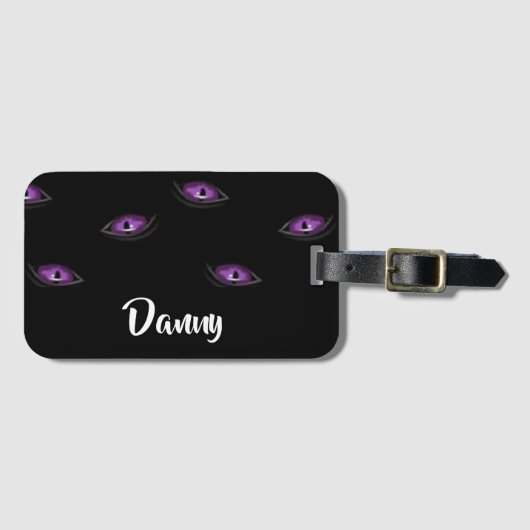 Individuelle Name Katzenaugen Gepäckanhänger (Vorderseite (Horizontal))