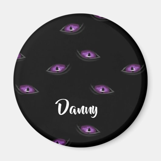 Individuelle Name Katzenaugen Magnet (Vorne)