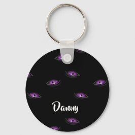 Individuelle Name Katzenaugen Schlüsselanhänger