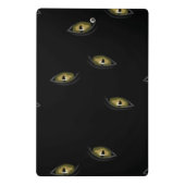 Individuelle Name Katzenaugen schwarz Mini Klemmbrett (Rückseite)