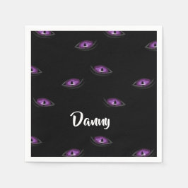 Individuelle Name Katzenaugen Serviette