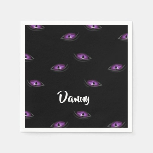 Individuelle Name Katzenaugen Serviette (Vorderseite)