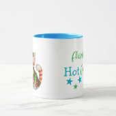 Individuelle Name Katzenkätzchen Blau Schokolade Tasse (Zentrum)