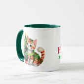 Individuelle Name Katzenkätzchen Rot Schokolade Tasse (Vorderseite Links)