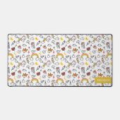 Individuelle Name Kawaii Pattern Schreibtischunterlage (Vorderseite)