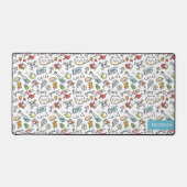 Individuelle Name Kawaii Pattern Schreibtischunterlage (Vorderseite)