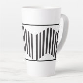 Individuelle Name Keramik Kaffeecup mit modernem D Milchtasse (Rechte Ecke)