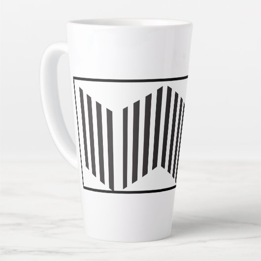 Individuelle Name Keramik Kaffeecup mit modernem D Milchtasse (Linke Ecke)
