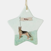 Individuelle Name Keramik Ornament (Rechts)