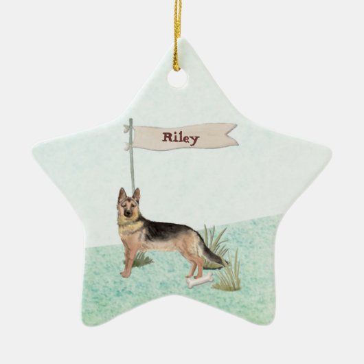 Individuelle Name Keramik Ornament (Vorne)