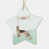 Individuelle Name Keramik Ornament (Links)