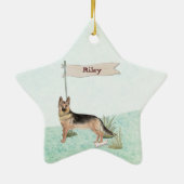 Individuelle Name Keramik Ornament (Hinten)